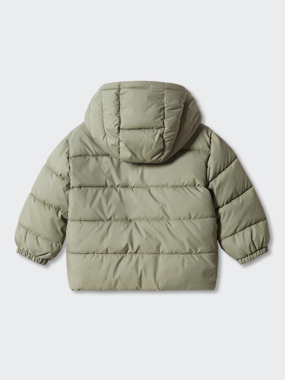 Mango Baby Aldo Quilted Jacket, Green, 12-18 months