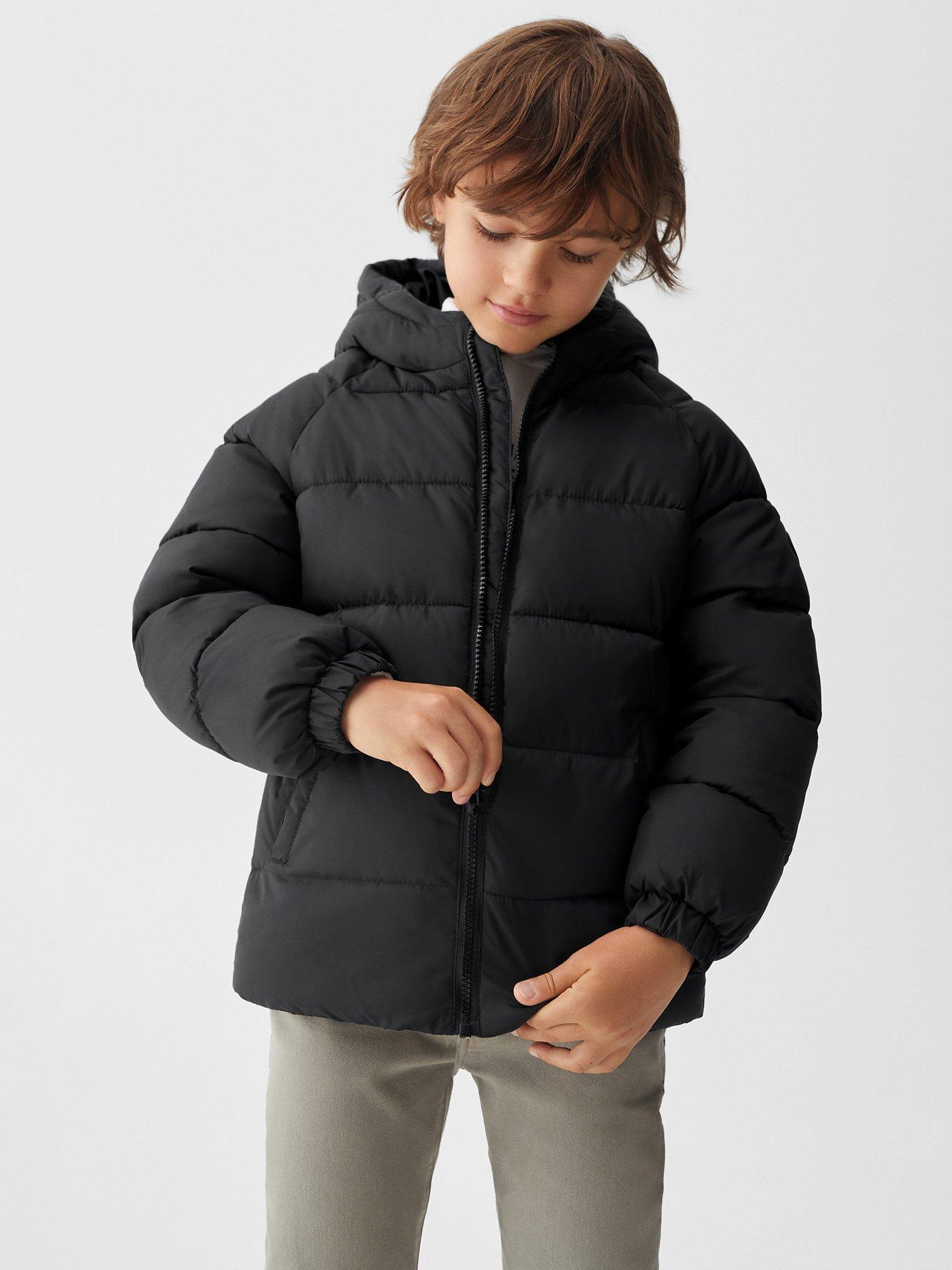 Mango Kids America Quilted Hooded Coat