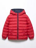 Mango Kids' Paco Reversible Quilted Hooded Anorak