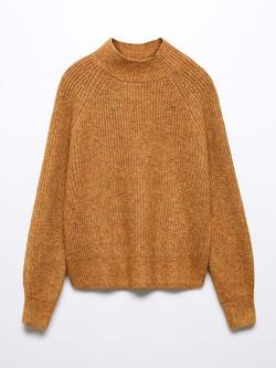 Mango Kids' Tessa Turtleneck Knitted Jumper, Dark Yellow