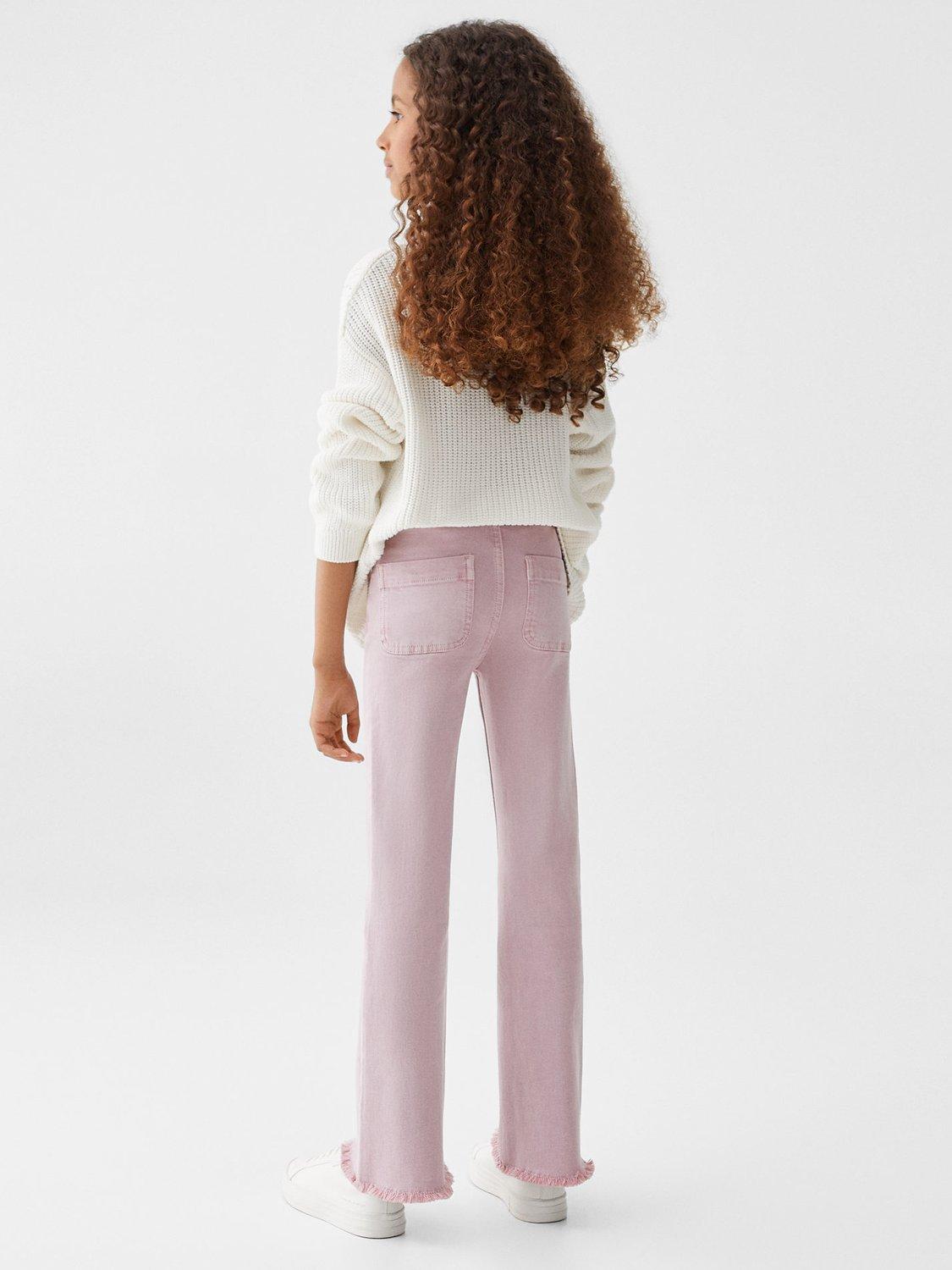 Product image 4 of 5, which shows Mango Kids' Ona Flared Denim Jeans, Light Pastel Purple, 8 years