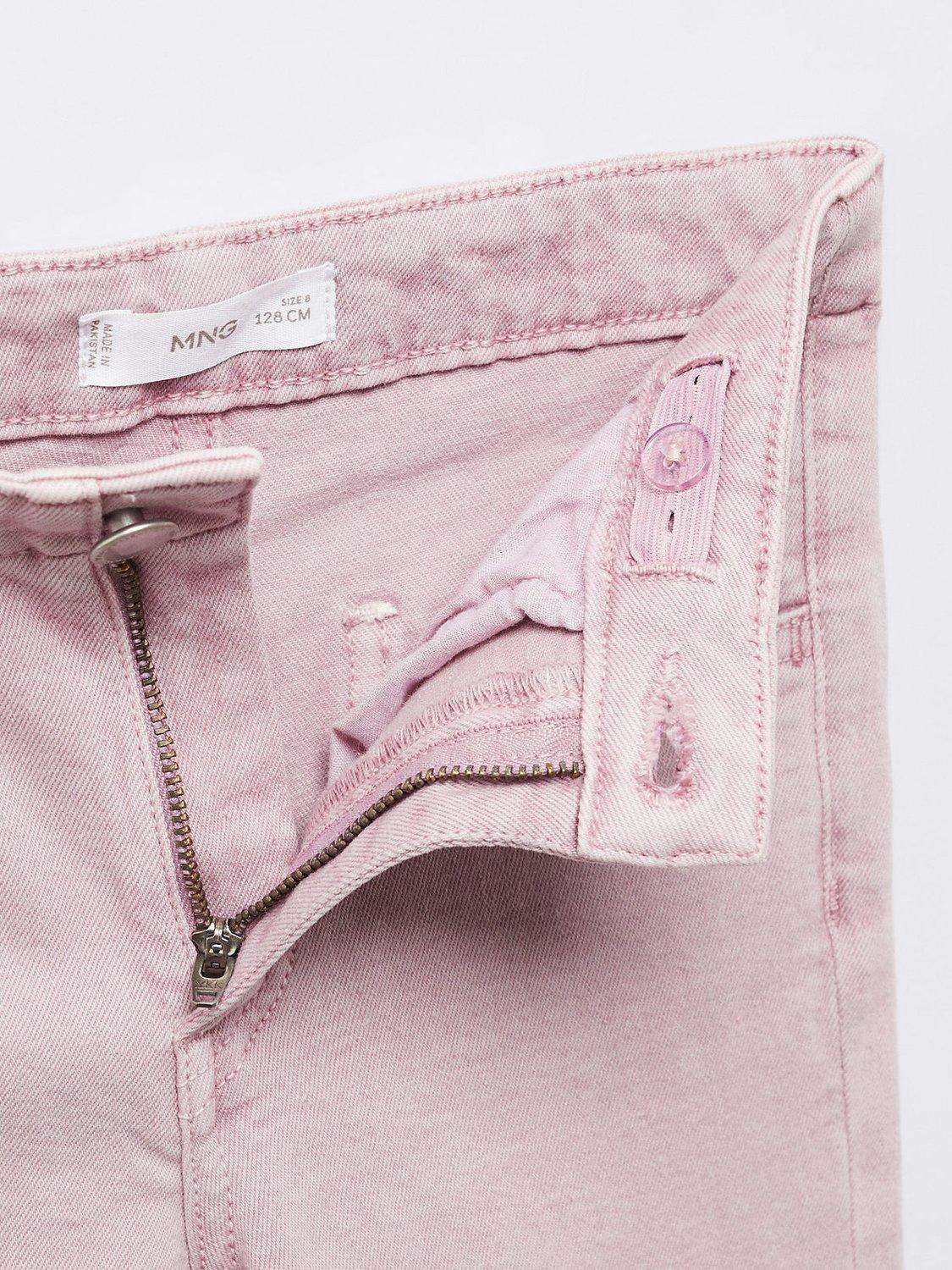 Product image 5 of 5, which shows Mango Kids' Ona Flared Denim Jeans, Light Pastel Purple, 8 years
