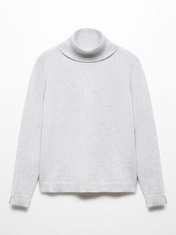 Mango Kids' Bella Cotton Blend Jumper, Light Pastel Grey