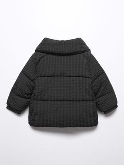 Mango Baby Candi Quilted Anorak - view 2, Black Check