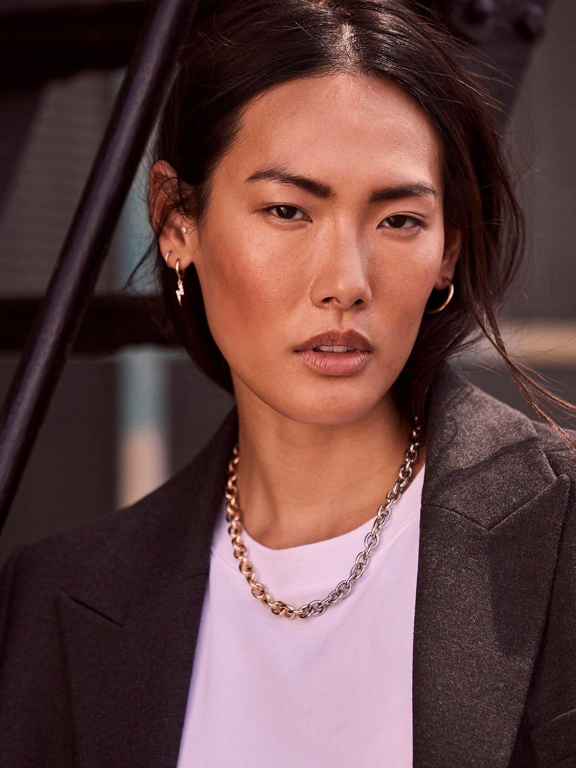 Product image 2 of 4, which shows Mint Velvet Mixed Metal Chain Necklace, Multi