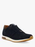 Dune London Trilogy Suede Runner Trainers, Navy