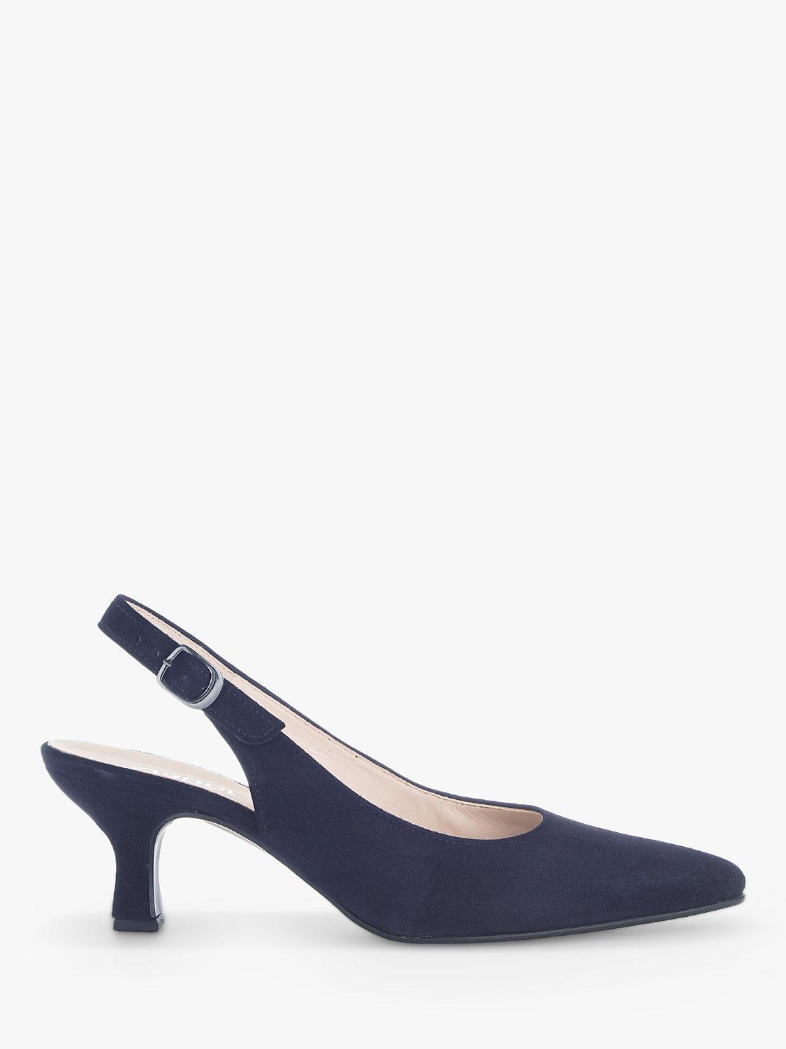 Product image 1 of 4, which shows Gabor Lindy Slingback Kitten Heel Shoes, Atlantic, 3