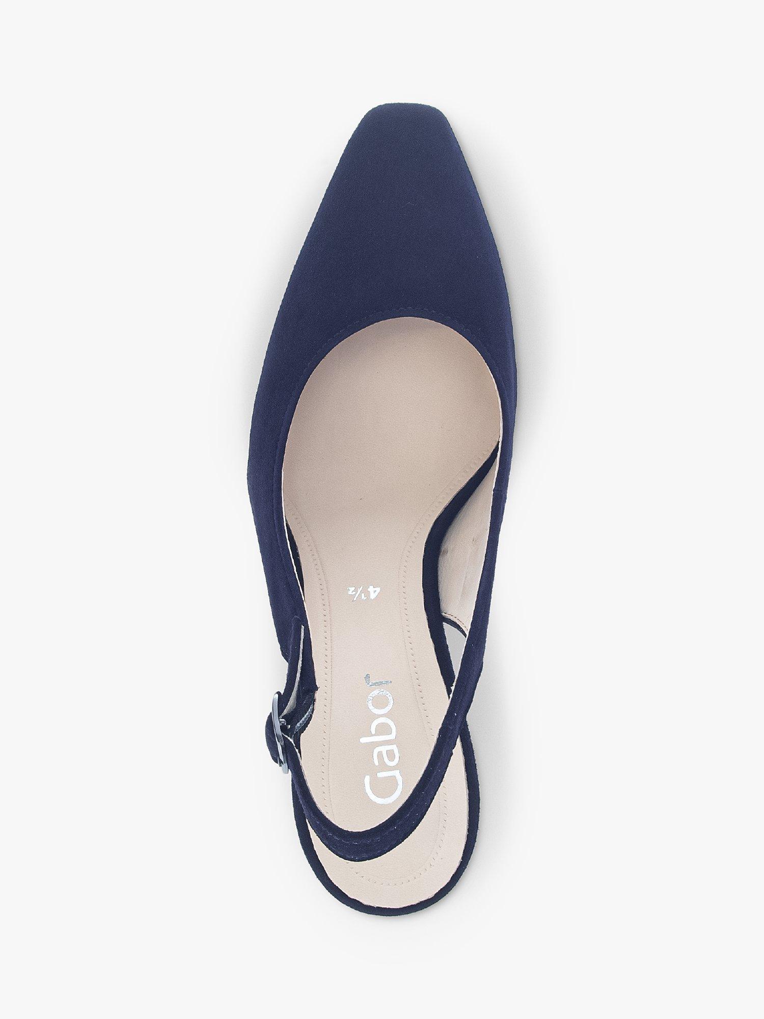 Product image 3 of 4, which shows Gabor Lindy Slingback Kitten Heel Shoes, Atlantic, 3