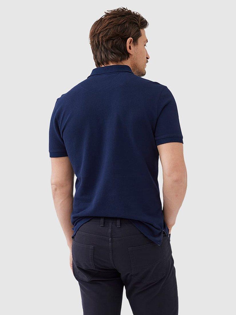 Product image 3 of 5, which shows Rodd & Gunn The Gunn Cotton Slim Fit Short Sleeve Polo Shirt, Eclipse, XS