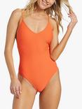 Billabong Tanlines High Leg Swimsuit, Coral Craze