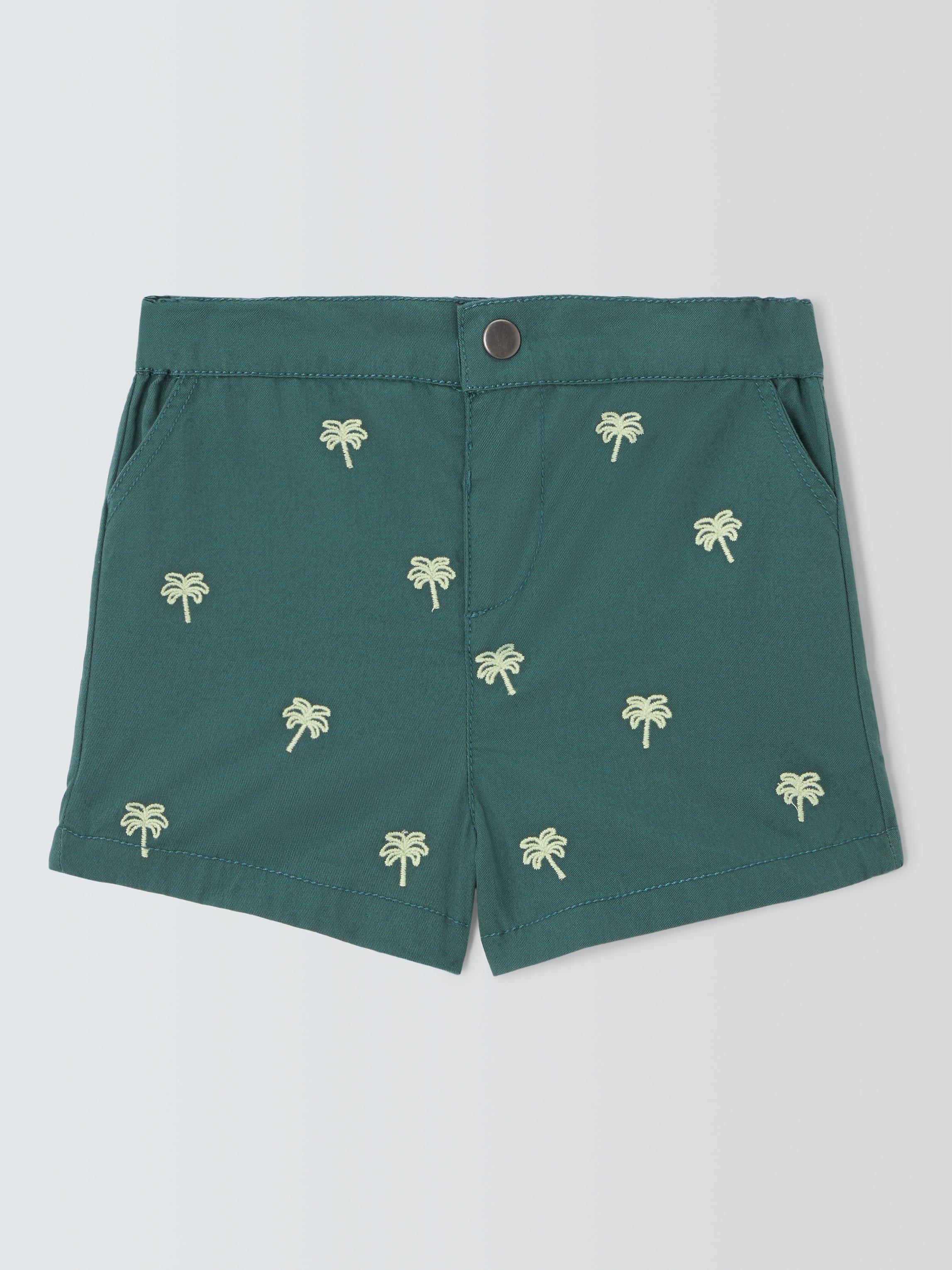 John Lewis Baby Cotton Palm Shorts, Multi