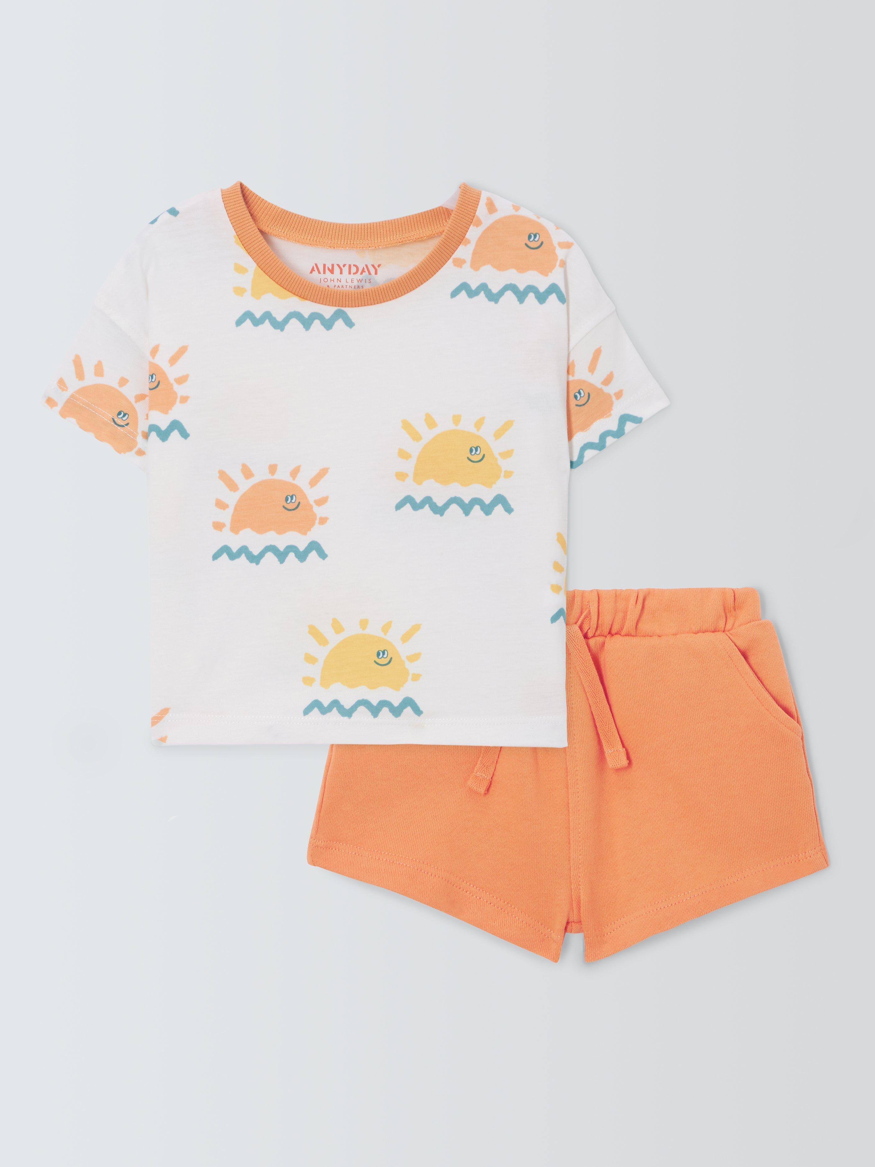 John Lewis ANYDAY Baby Sun Wave T-Shirt and Shorts Set