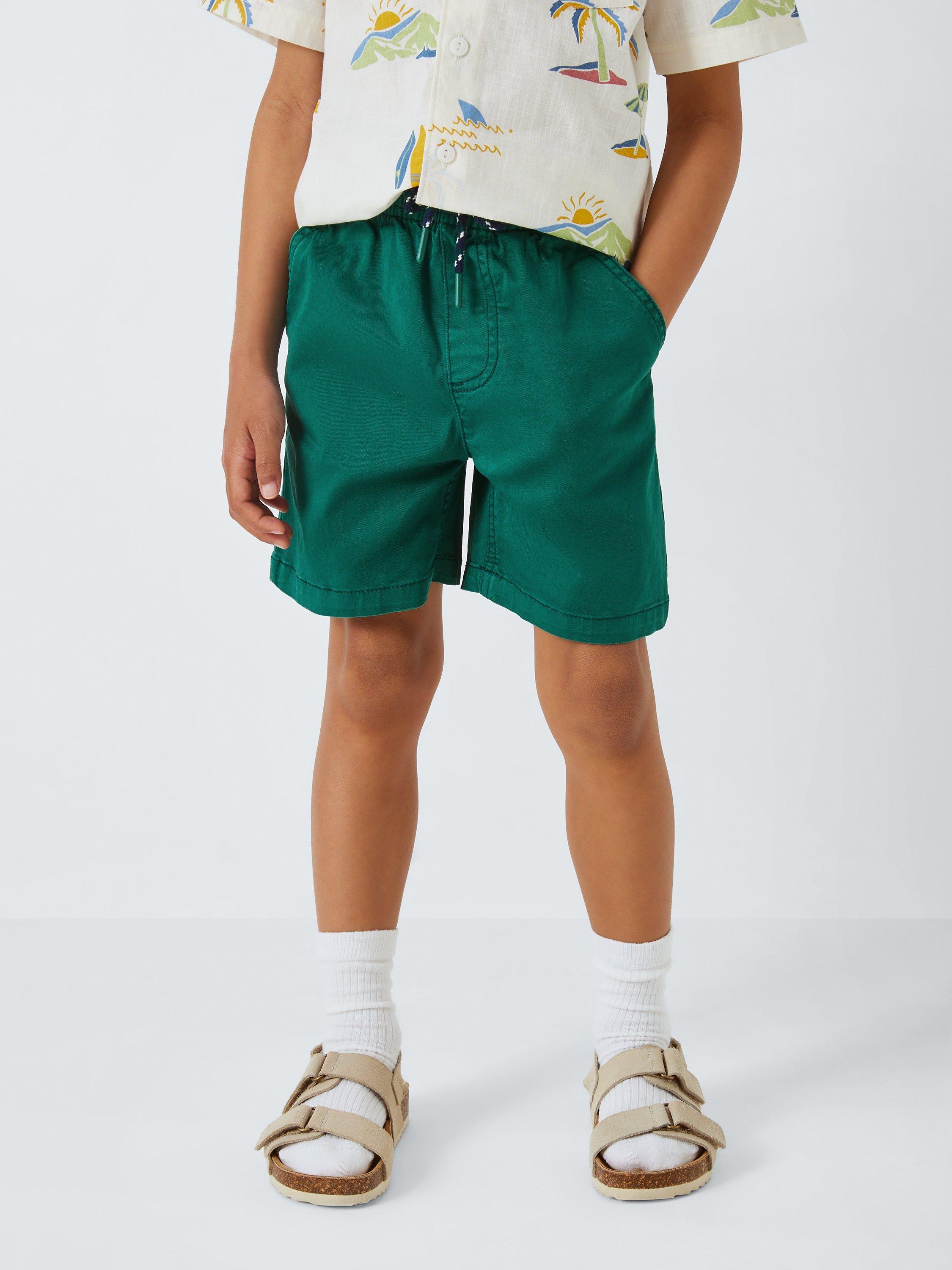 John Lewis Kids' Pull On Dock Shorts, Green