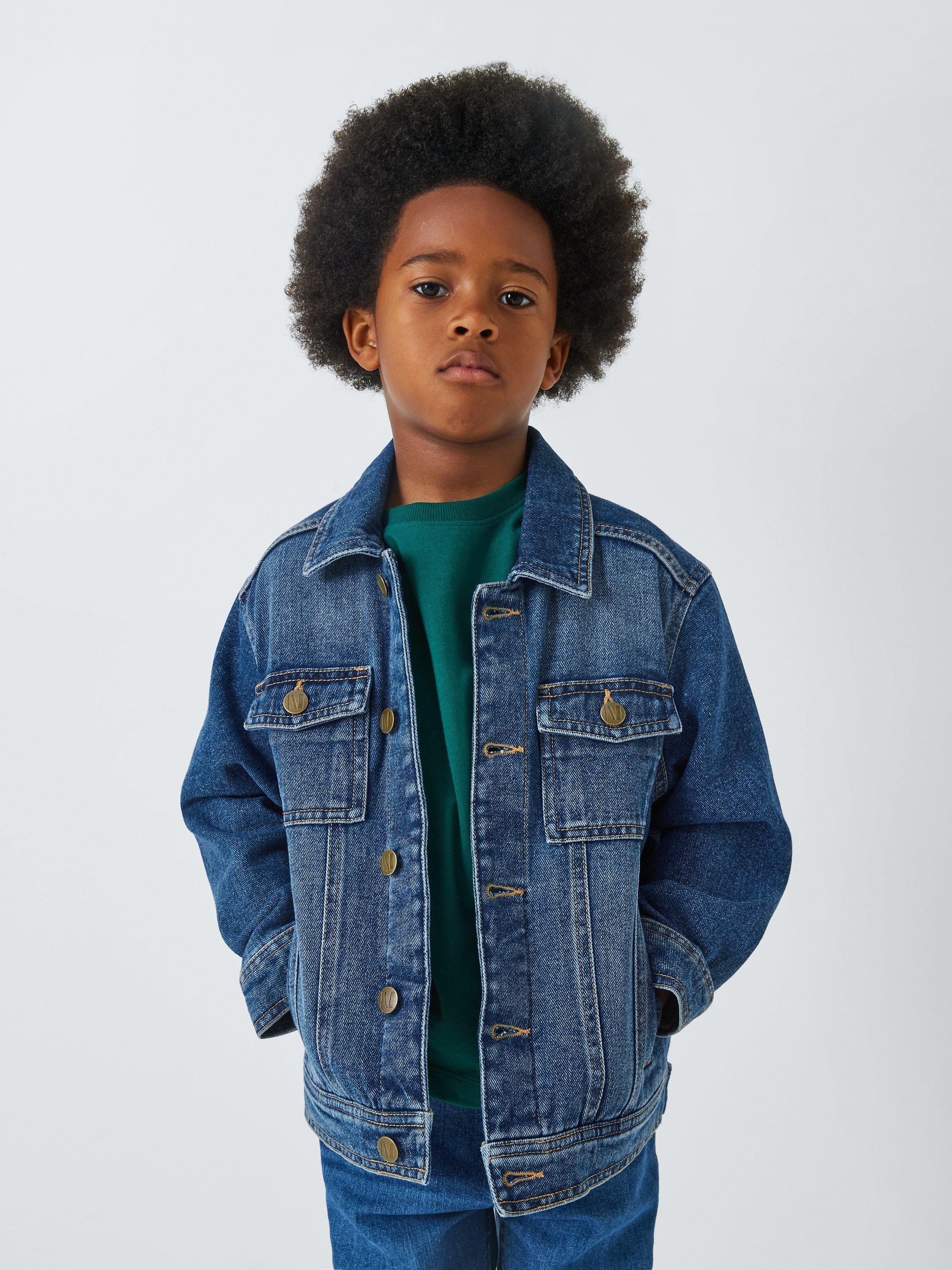 Kids denim jacket with hood sale