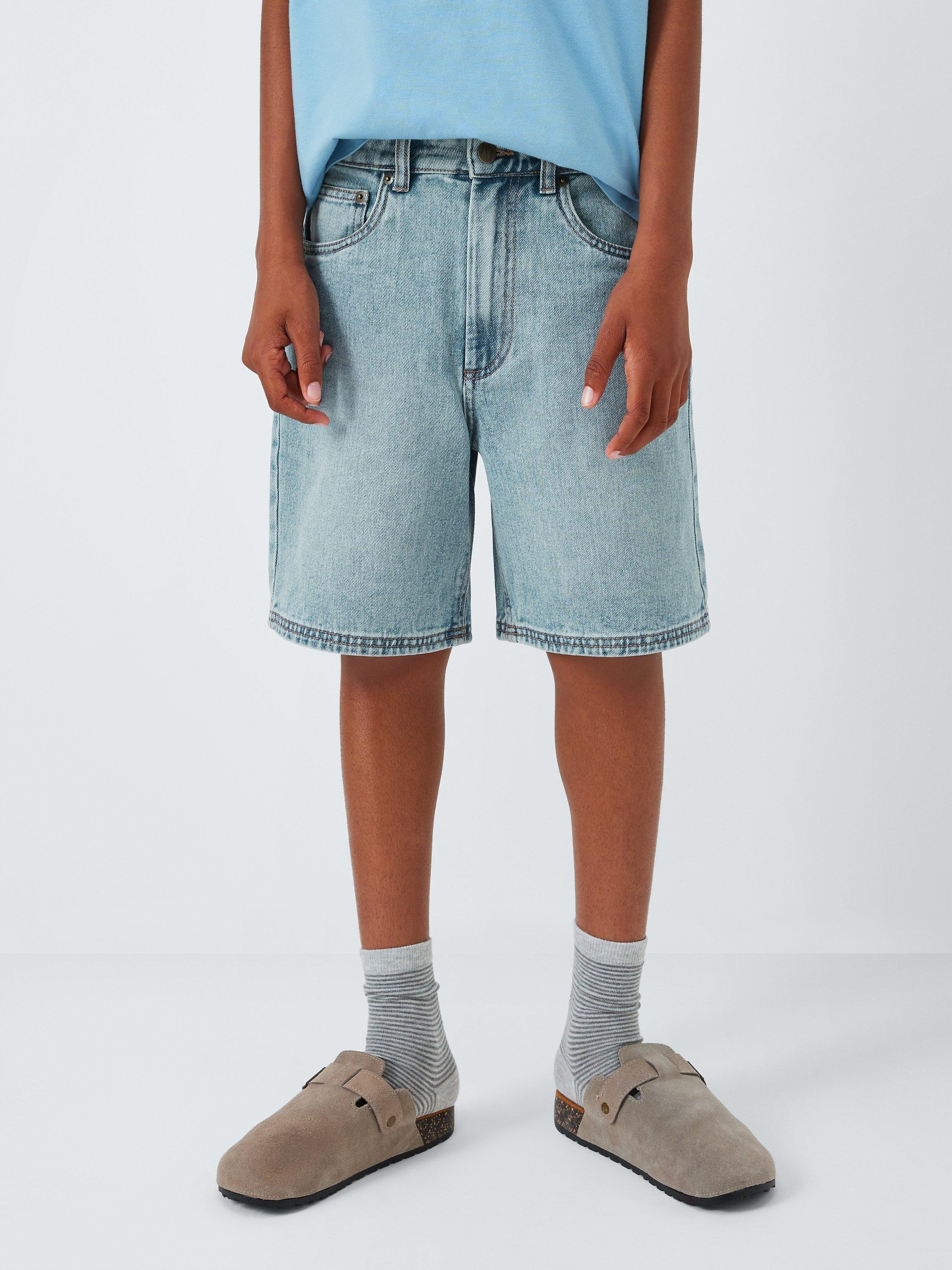 Product image 1 of 7, which shows John Lewis Kids' Denim Shorts, Blue, 11 years