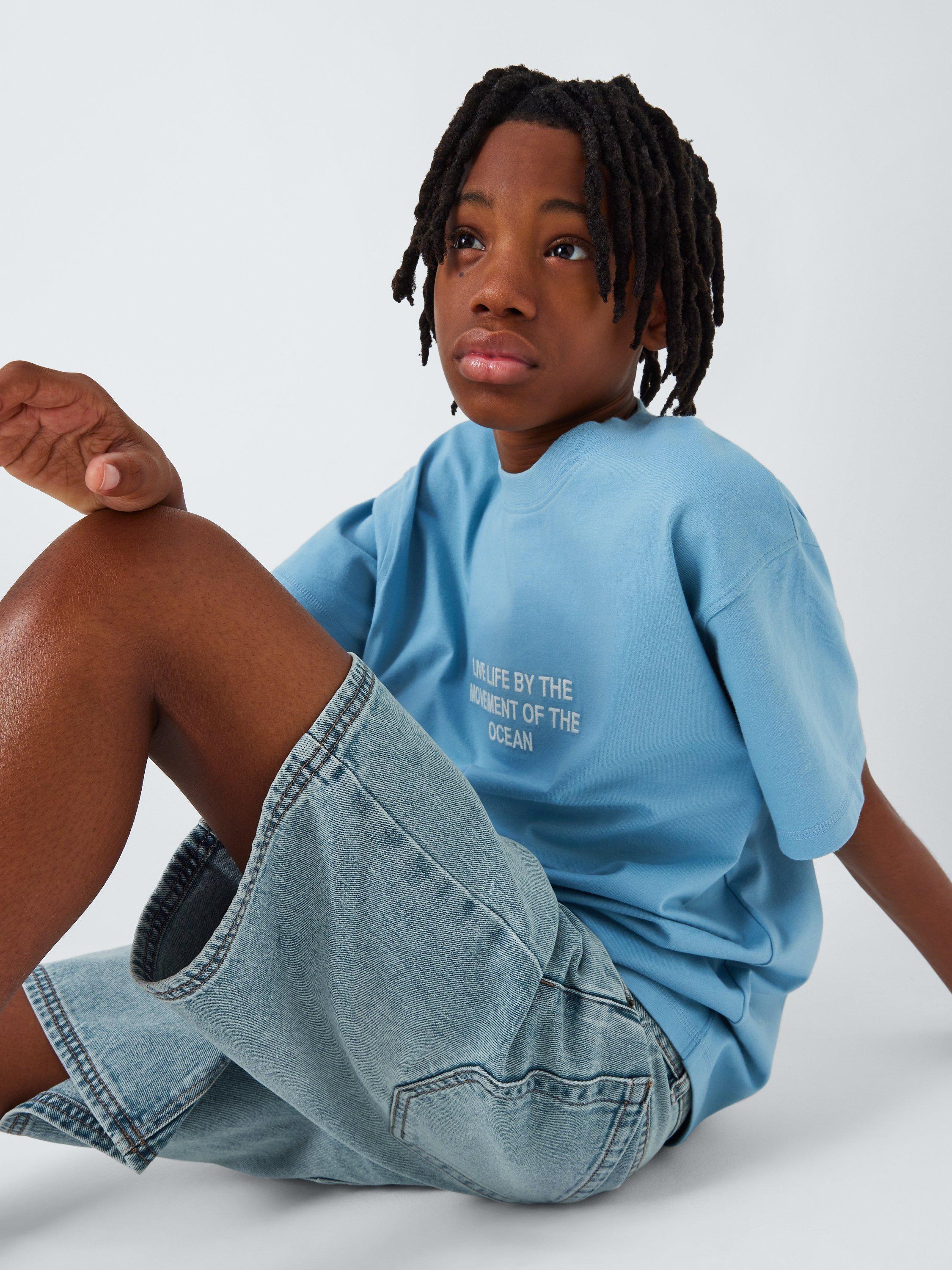 Product image 7 of 7, which shows John Lewis Kids' Denim Shorts, Blue, 11 years