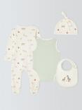 John Lewis Baby Farm Sleepsuit, Bodysuit, Hat & Bib Set