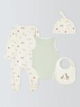 John Lewis Baby Farm Sleepsuit, Bodysuit, Hat & Bib Set