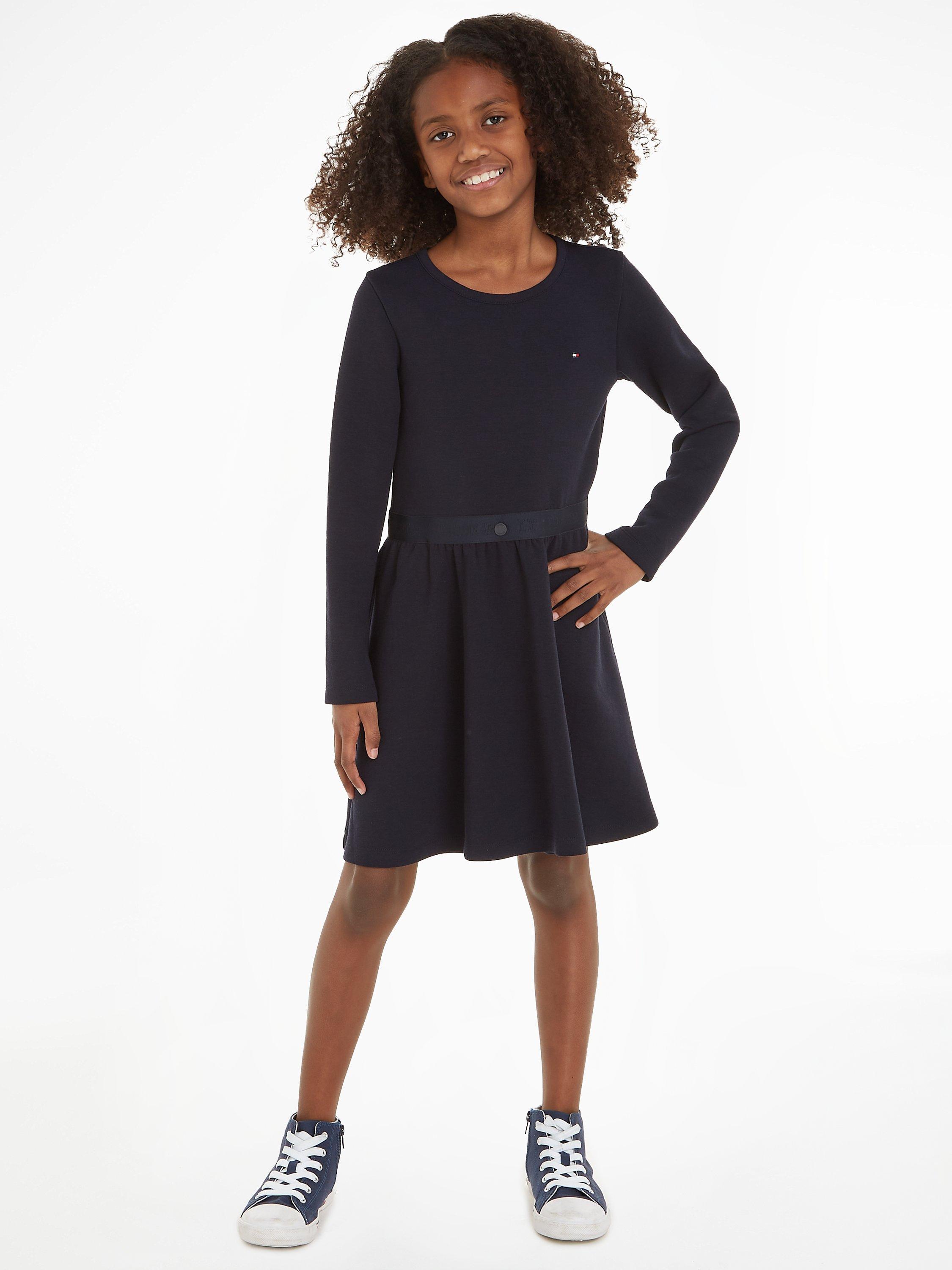 Tommy Hilfiger Kids' Punto Belt Dress, Desert Sky