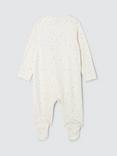 John Lewis Baby Born in 2024 Star Sleepsuit, Cream