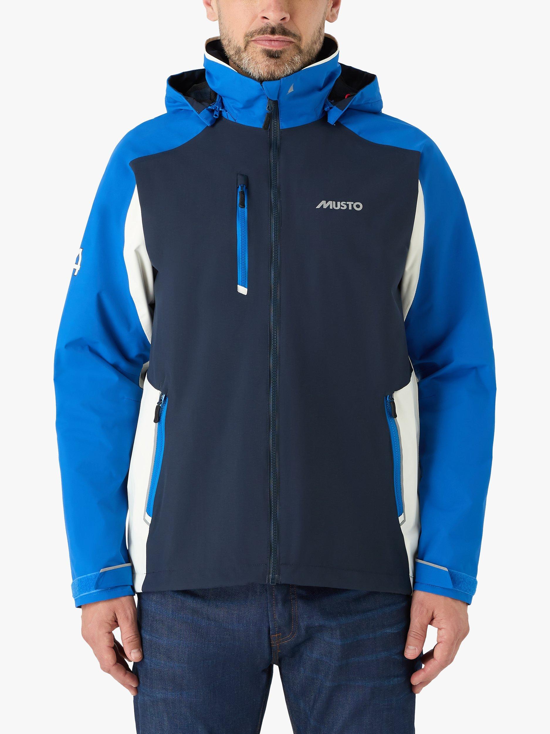 Musto Sardinia BR1 Men's Waterproof Jacket, Aruba Blue/Navy