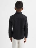 Reiss Kids' Greenwich Oxford Shirt, Black