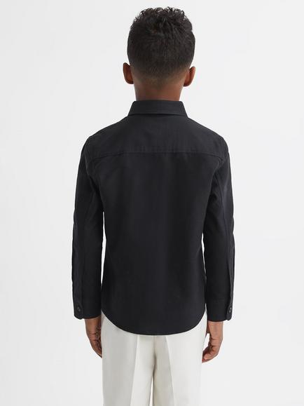 Reiss Kids' Greenwich Oxford Shirt - view 2, Black