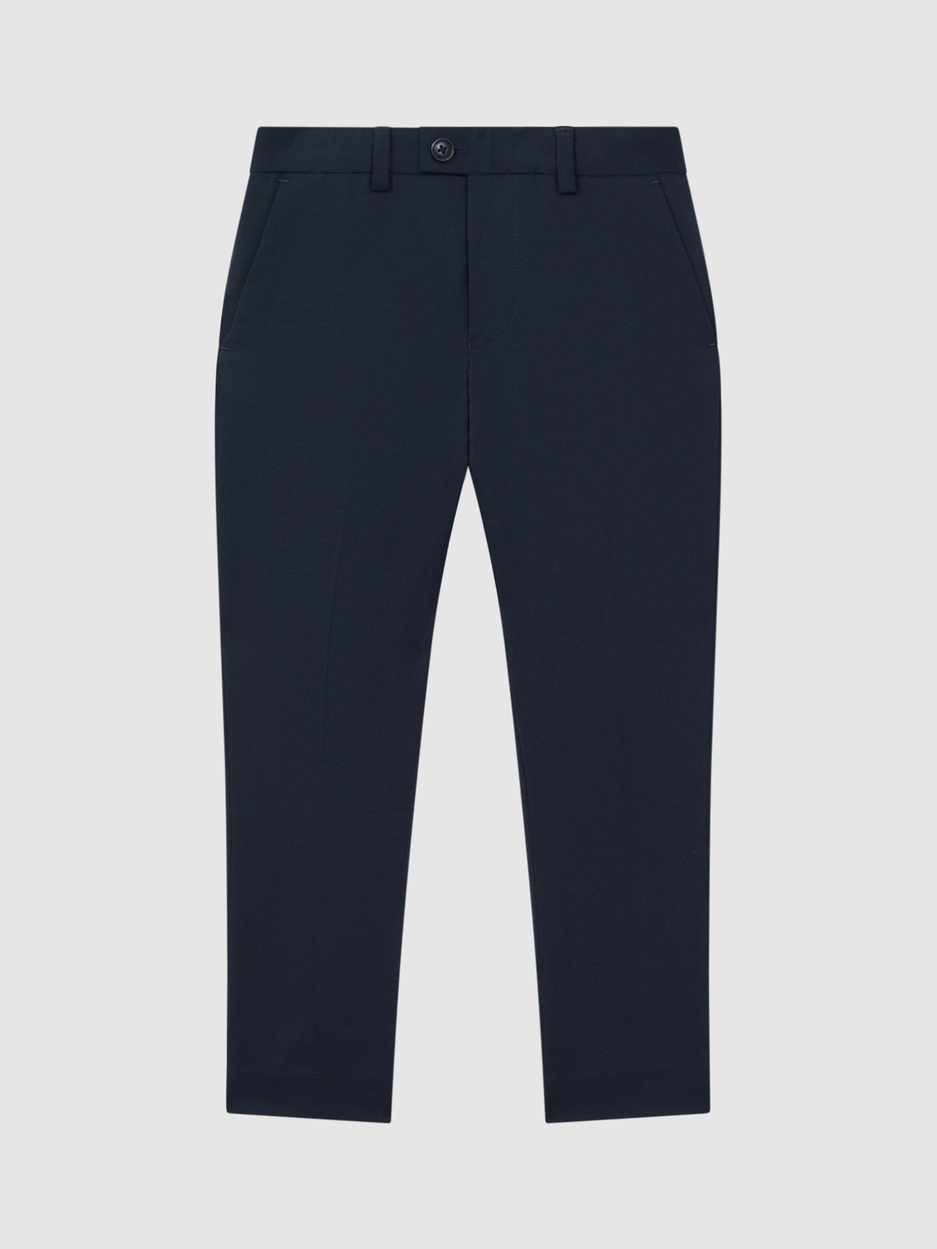 Product image 3 of 5, which shows Reiss Kids' Hope Wool Blend Tailored Trousers, Navy, 13-14 years