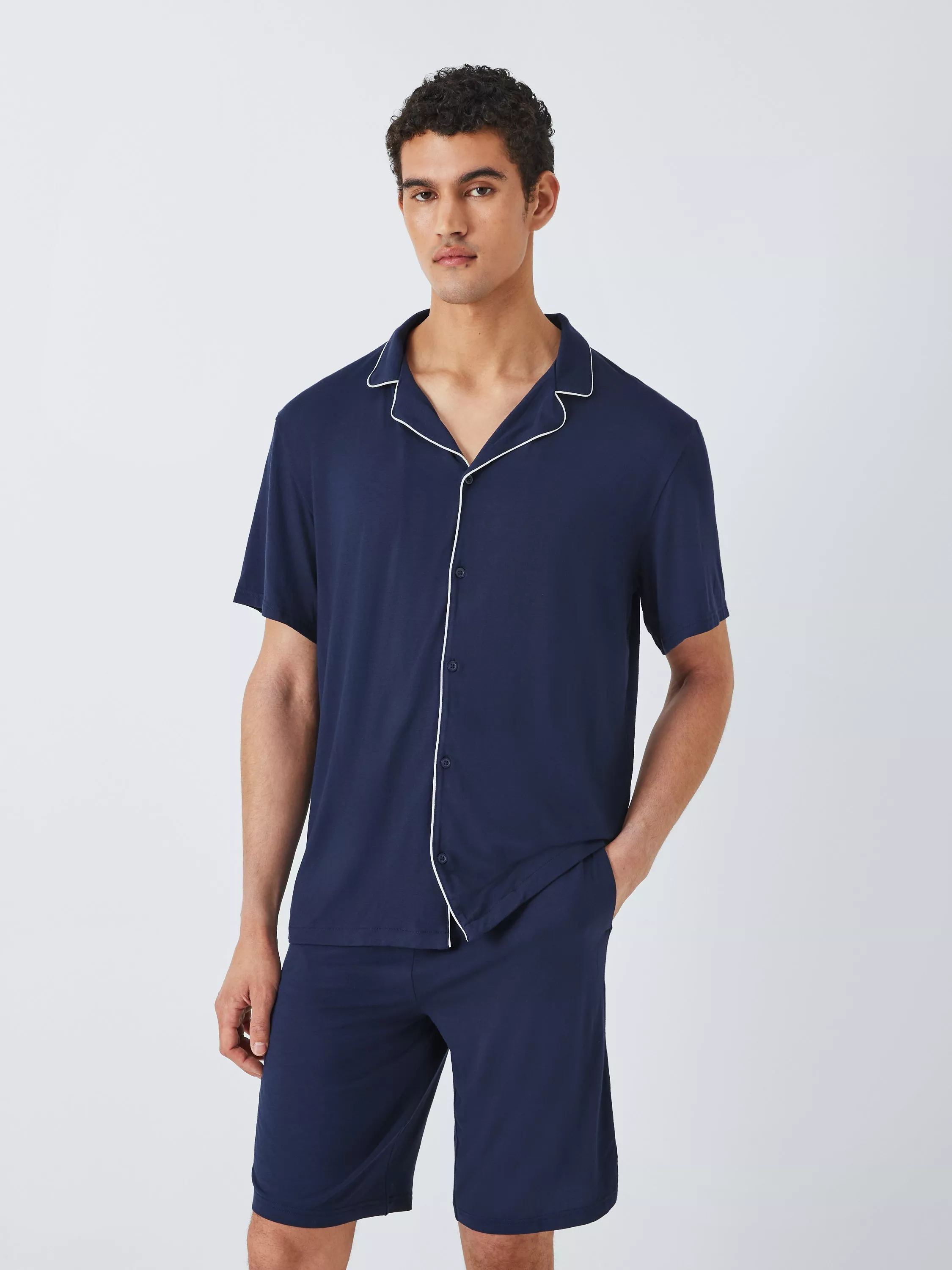 John Lewis Modal Pyjama Short Set Blue