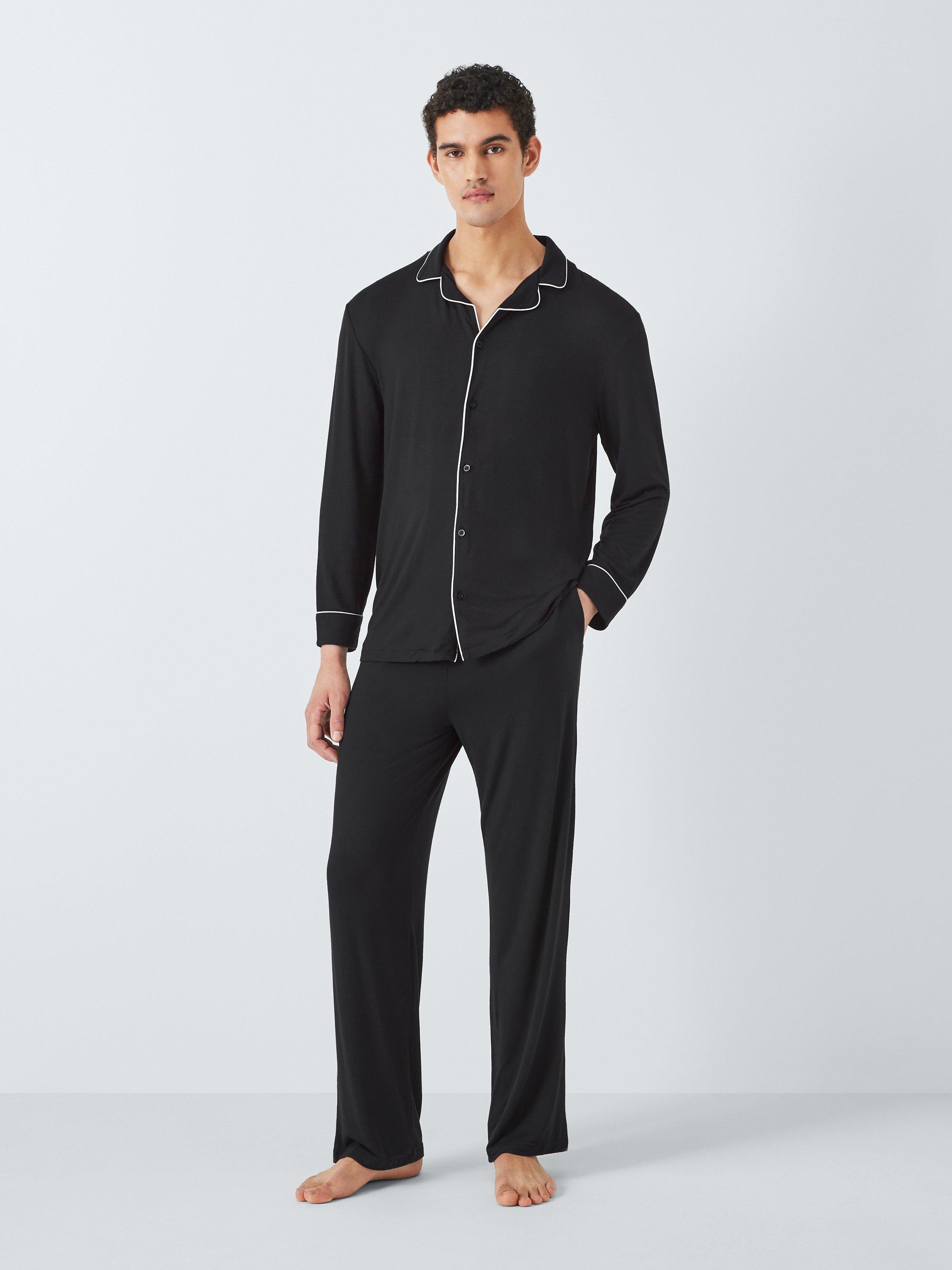 John Lewis Modal Pyjama Set Black