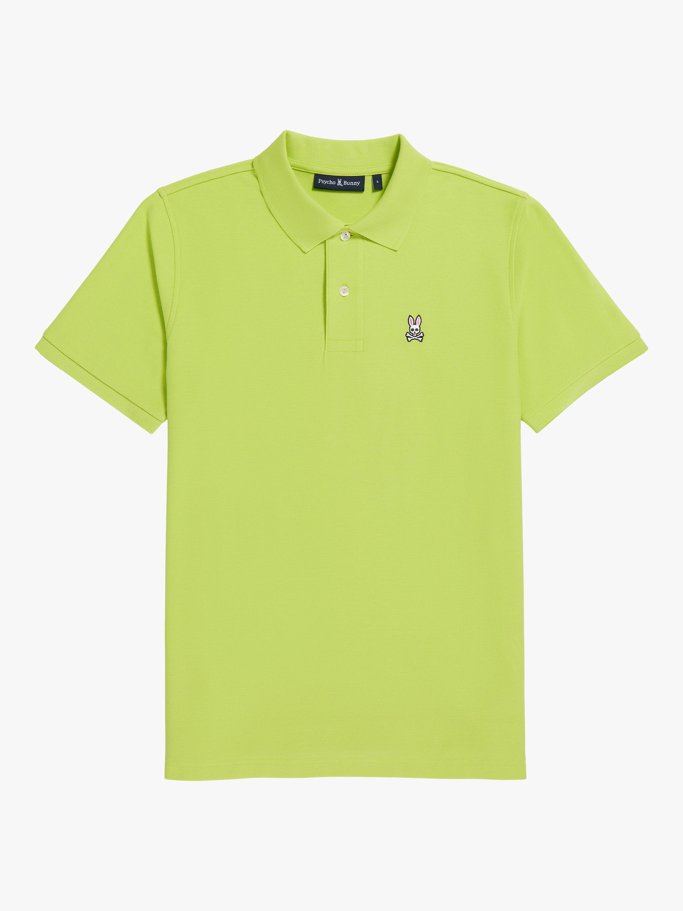 Psycho Bunny Classic Pique Polo Shirt, Lime, XXL