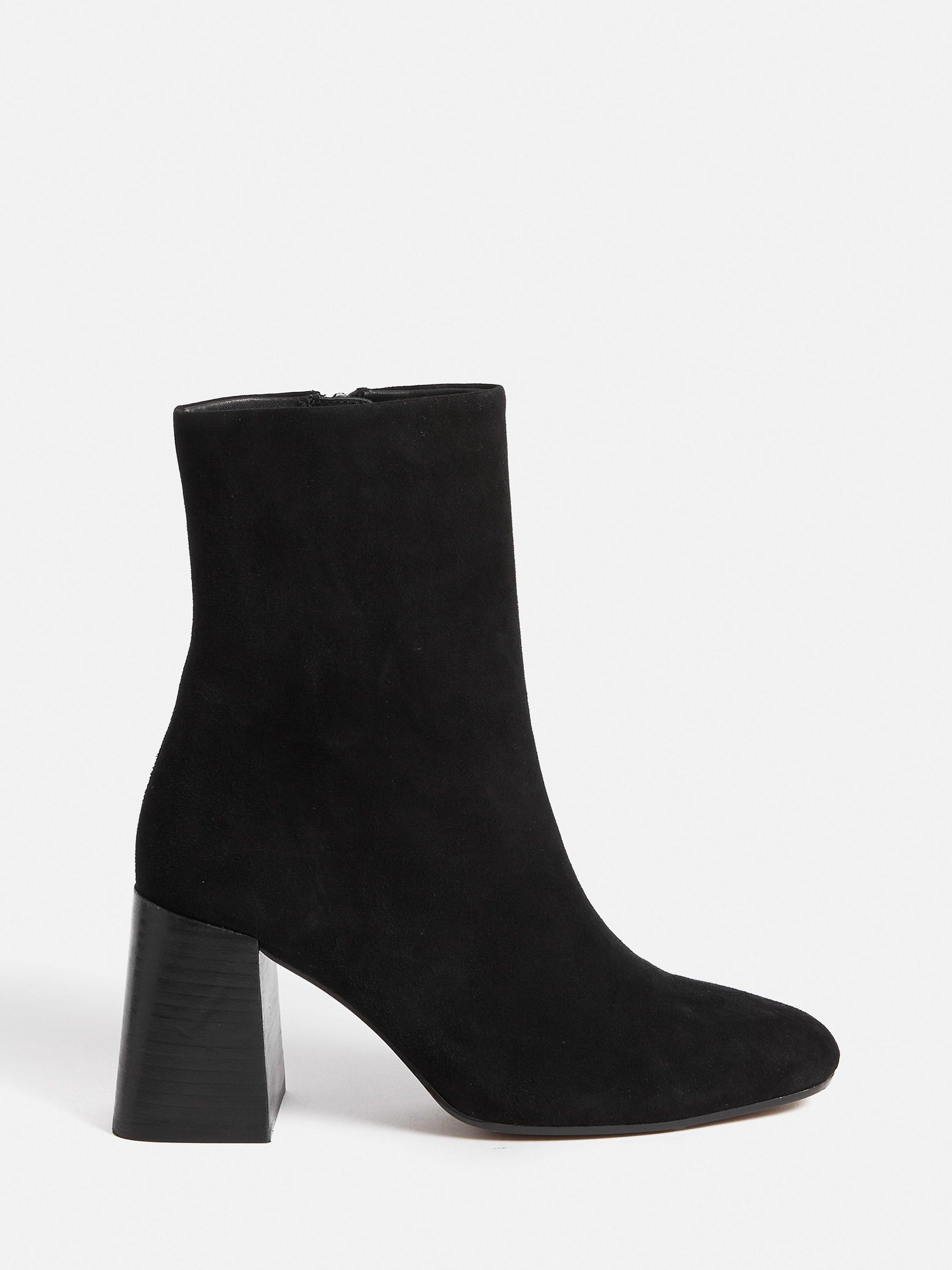 Jigsaw Fulham Suede Ankle Boots, Black