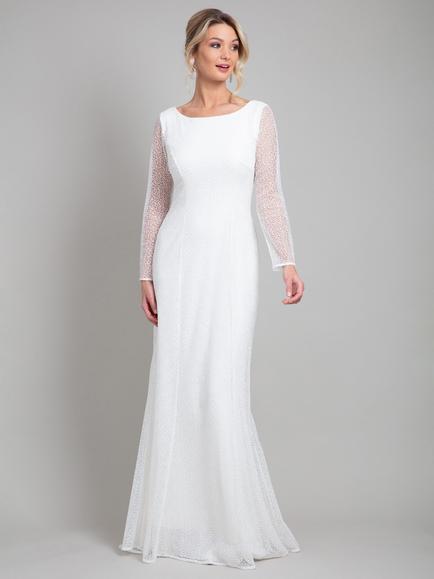 Alie Street Iris Sparkle Wedding Gown, White, White