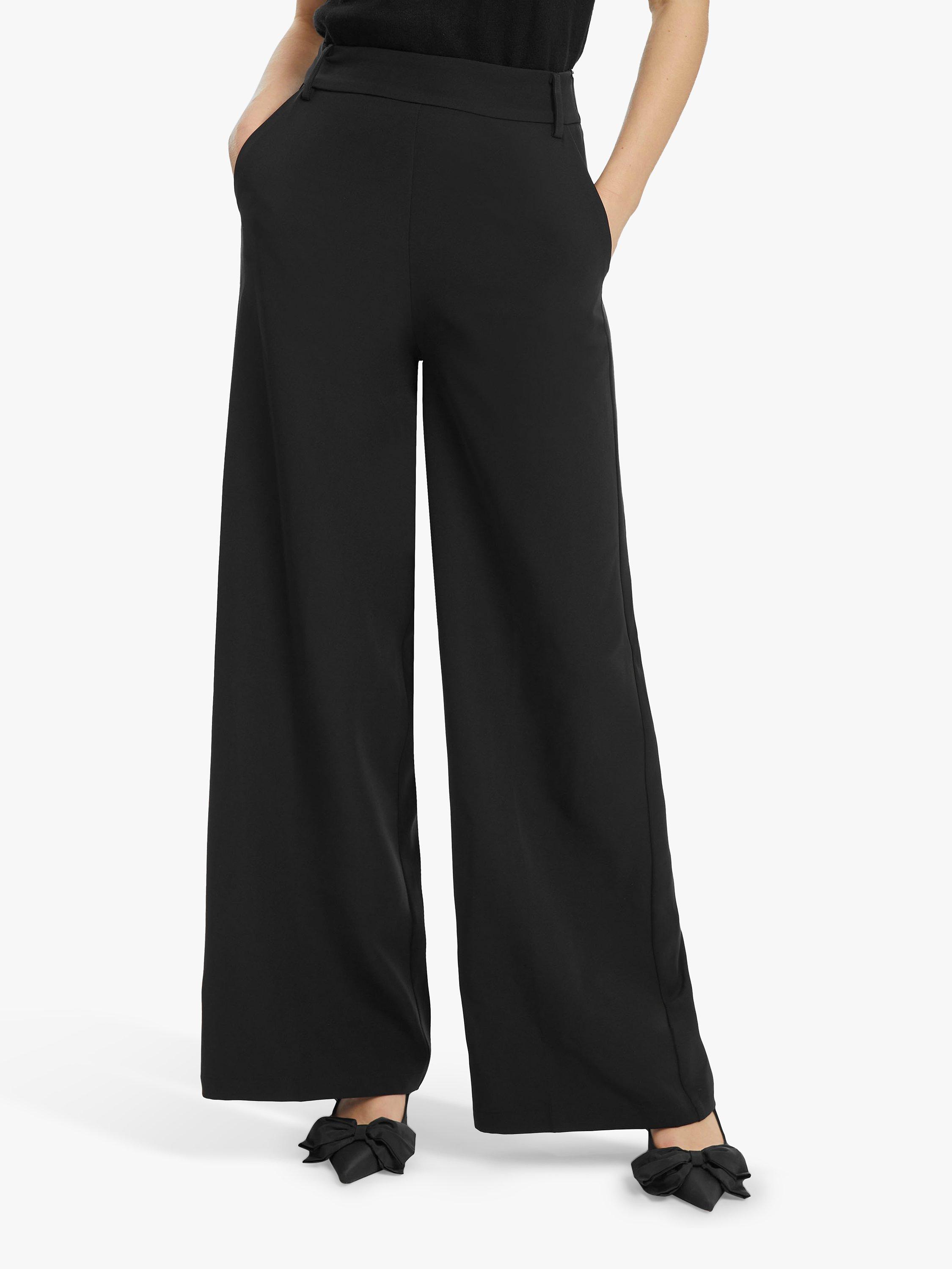 Product image 1 of 4, which shows James Lakeland Wide Leg Tuxedo Trousers, Black, 8