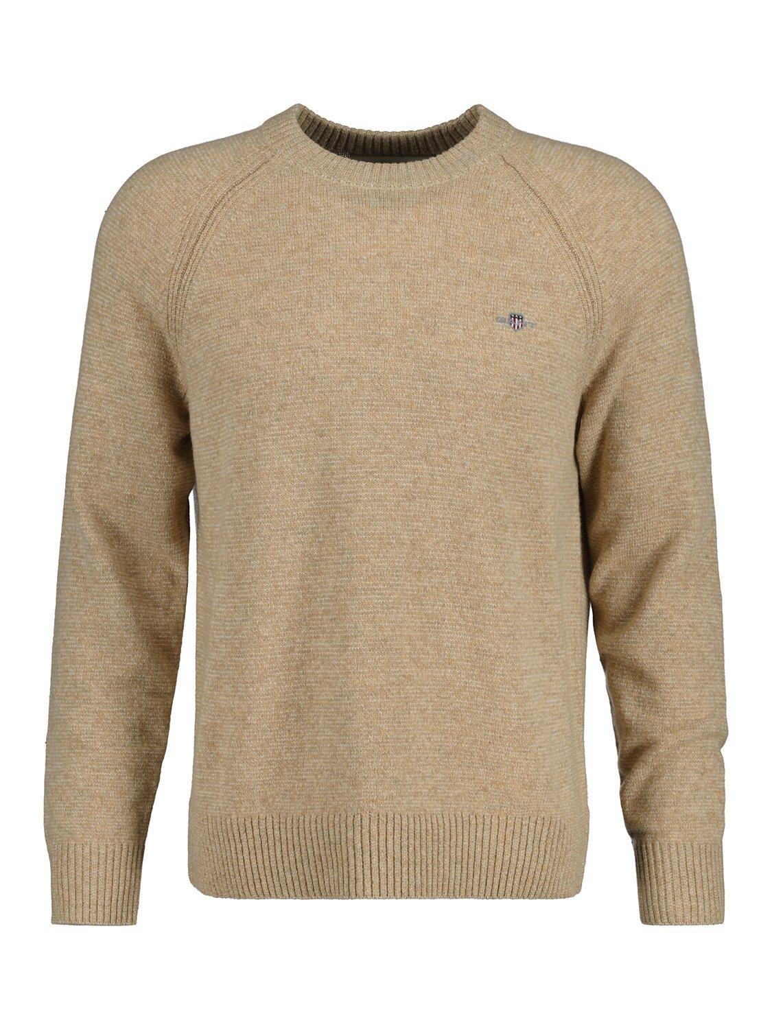 GANT Raglan Crew Neck Jumper, Sand
