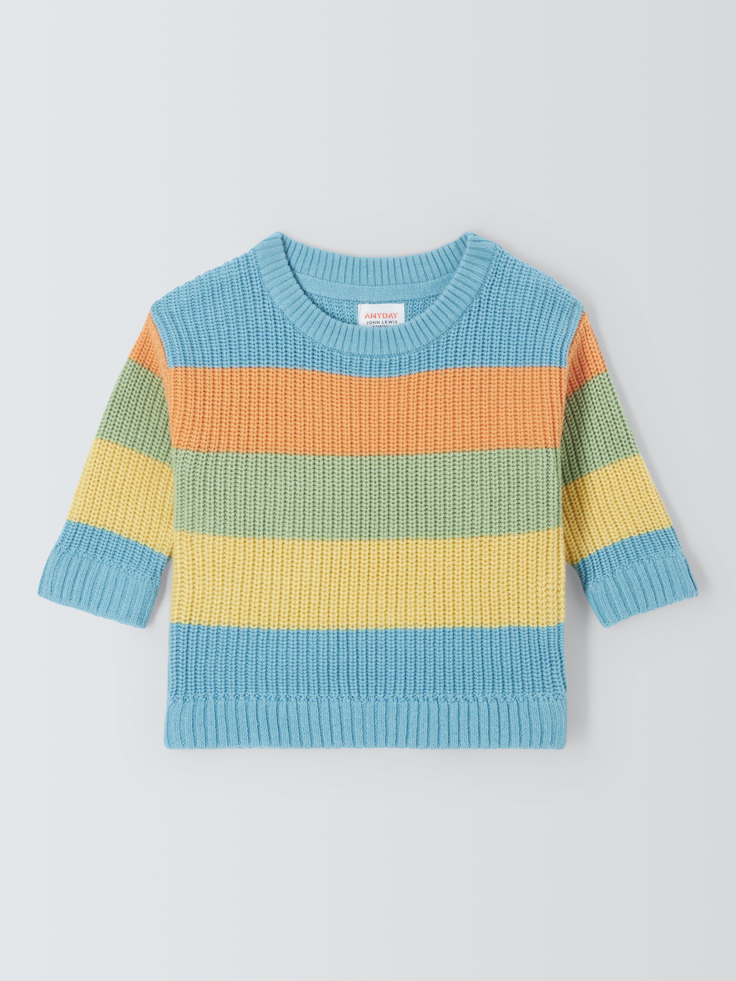 John Lewis ANYDAY Baby Stripe Jumper, Multi