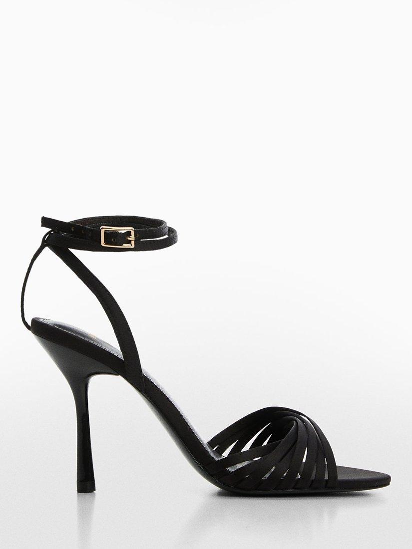 Mango Vicky Stiletto Heel Sandals, Black