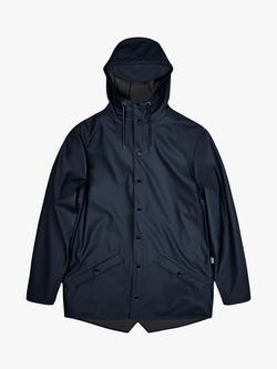 Rains Unisex Waterproof Rain Jacket, 47 Navy
