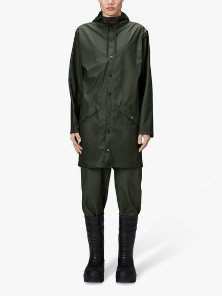 Rains Unisex Waterproof Long Rain Jacket - view 2, 03 Green