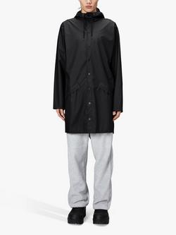 Rains Unisex Waterproof Long Rain Jacket - view 2, 01 Black