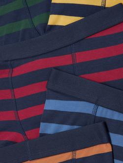 John Lewis Kids' Rugby Stripe Trunks, Pack of 5, Multi - view 2, Multi