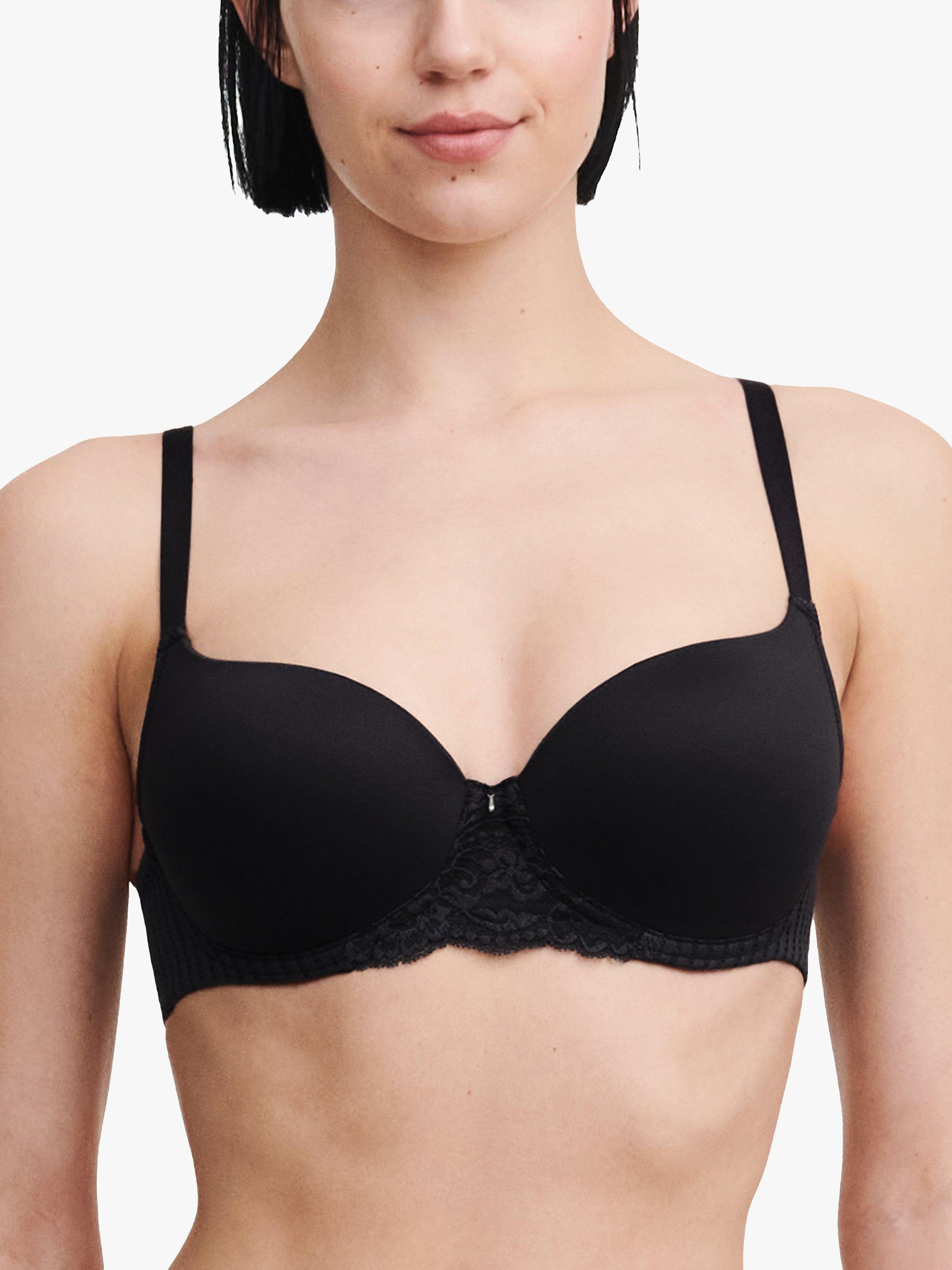 Product image 1 of 5, which shows Chantelle Marilyn Soft Feel T-Shirt Bra, Black, 32C