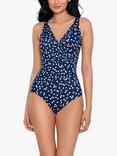 Miraclesuit Oceanus Luminare Spot Print Swimsuit, Navy