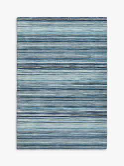John Lewis Stria Stripe Rug, Blue/Multi