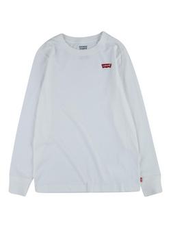 Levi's Kids' Mini Batwing Logo Long Sleeve T-Shirt, White, White