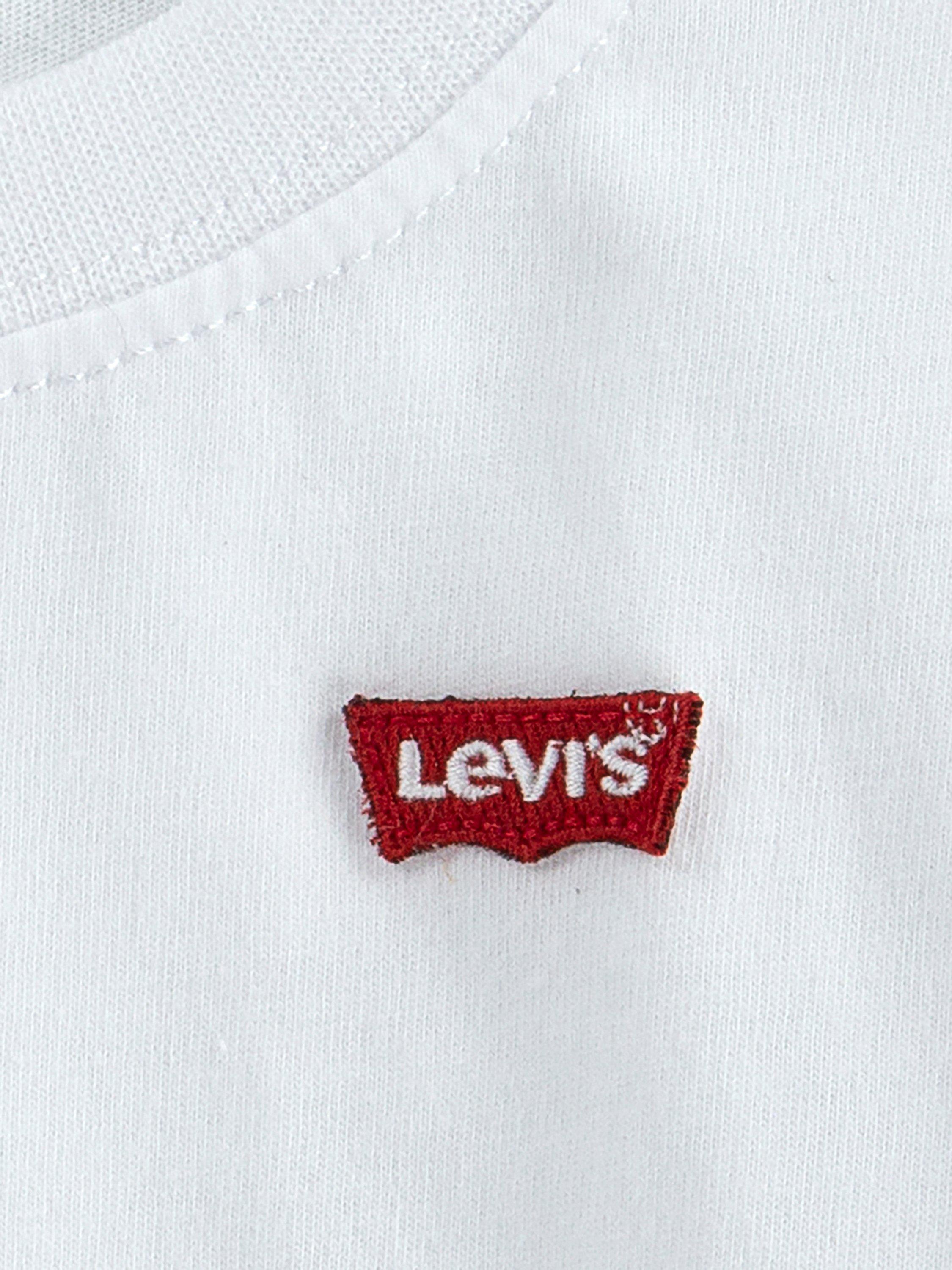 Product image 4 of 5, which shows Levi's Kids' Mini Batwing Logo Long Sleeve T-Shirt, White, 10 years