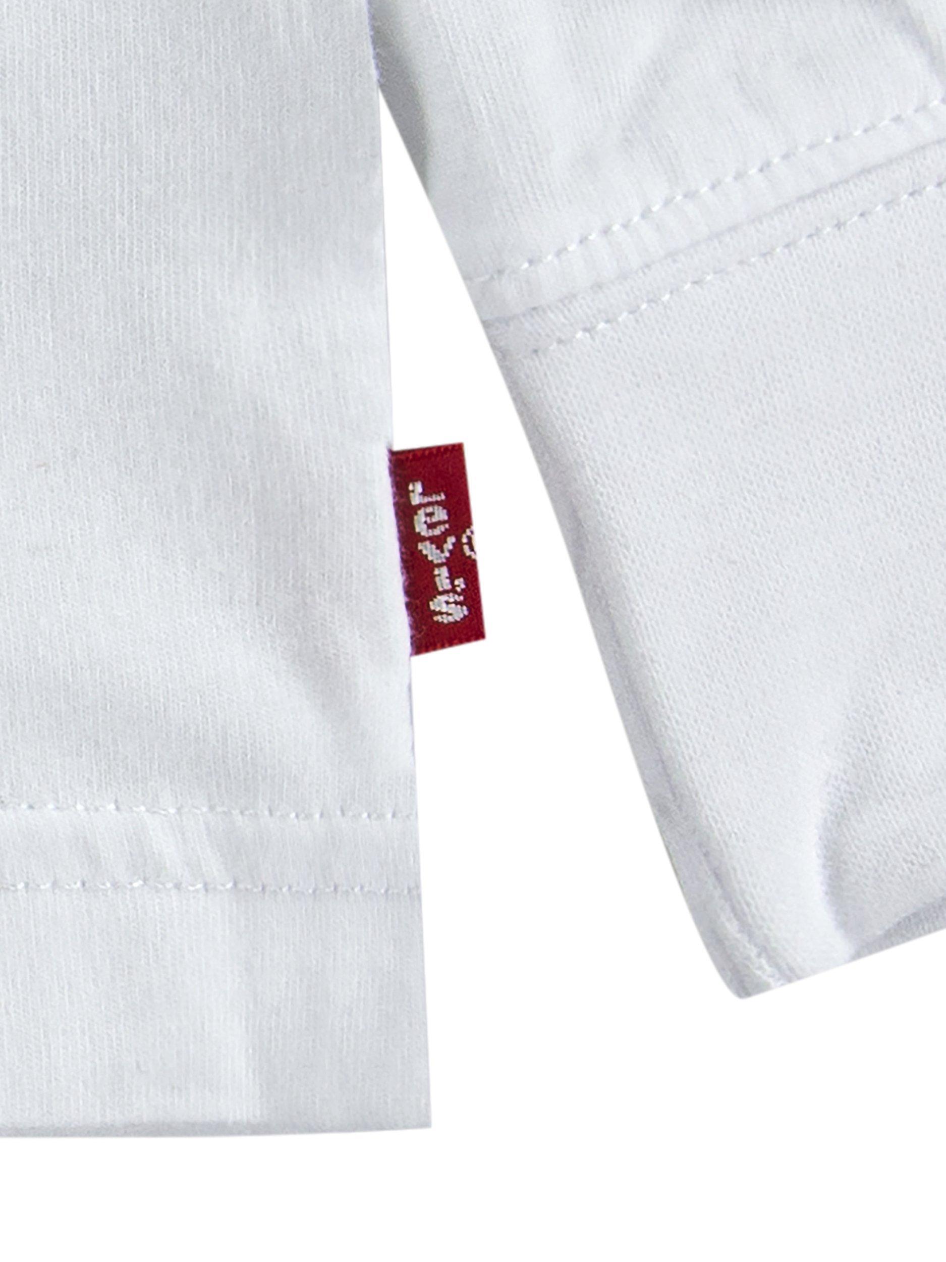 Product image 5 of 5, which shows Levi's Kids' Mini Batwing Logo Long Sleeve T-Shirt, White, 10 years