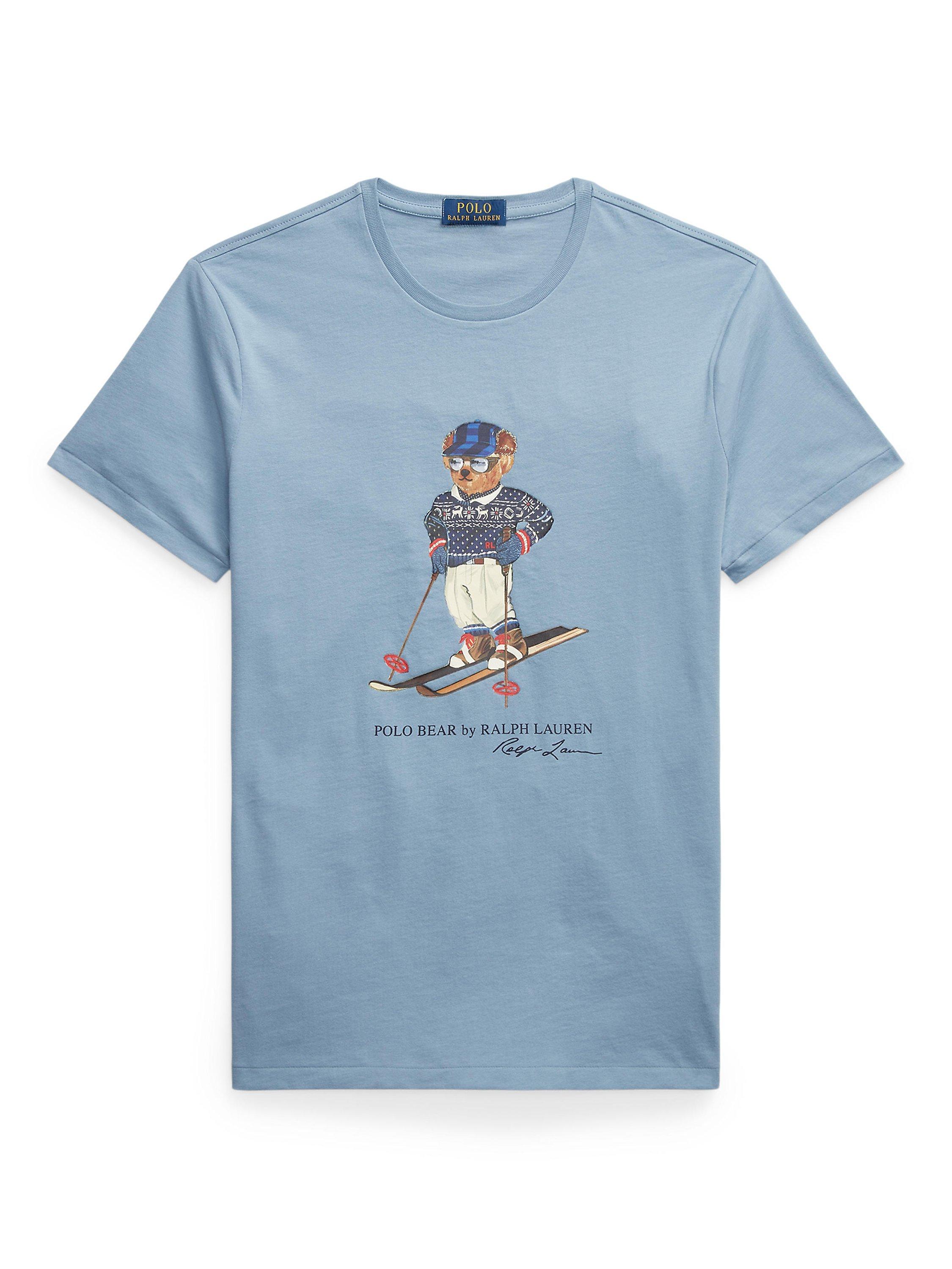 Polo Ralph Lauren Custom Slim Fit Polo Bear Jersey T-Shirt, Blue