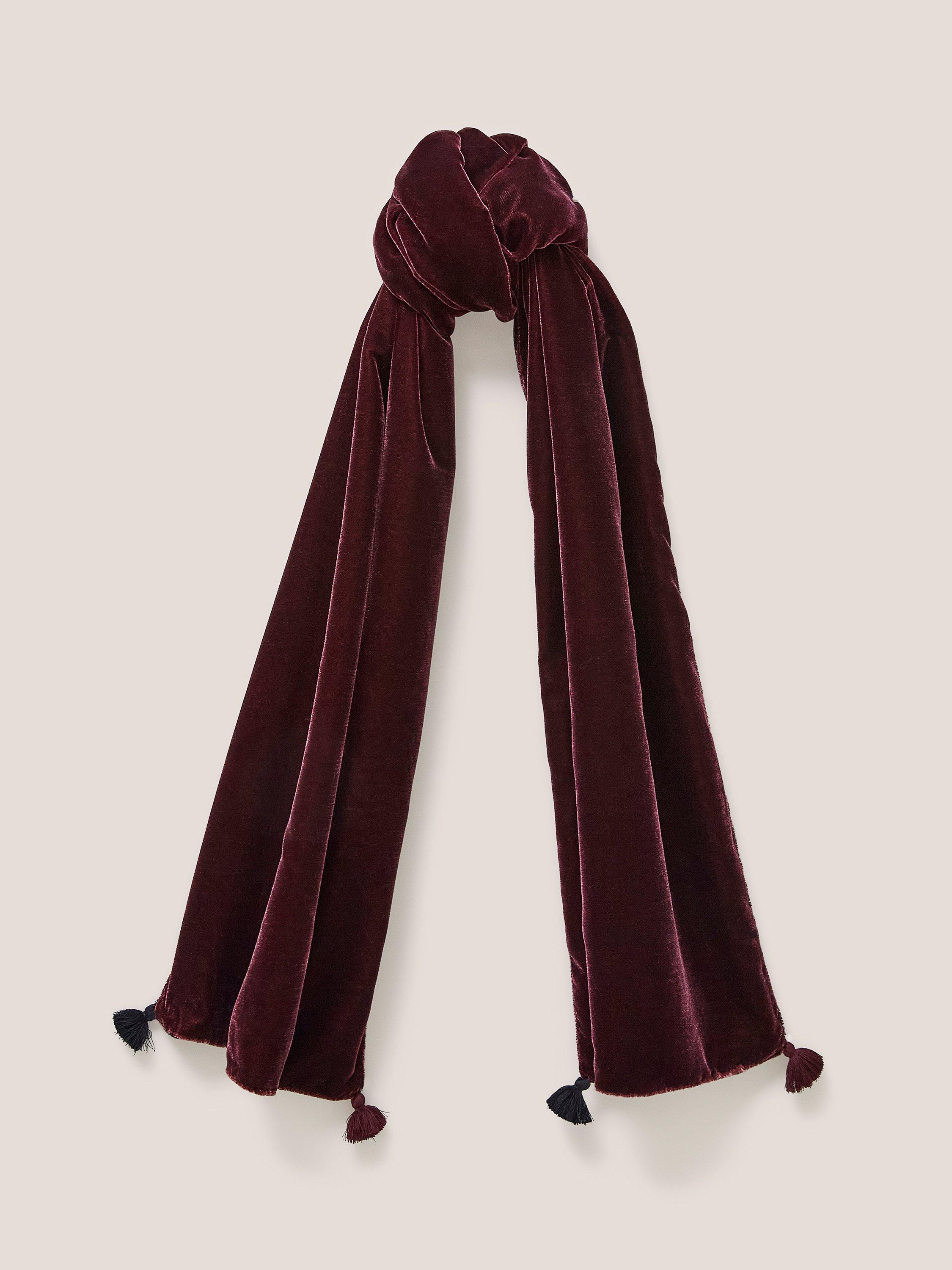 White Stuff Velvet Scarf, Dusty Pink, One Size