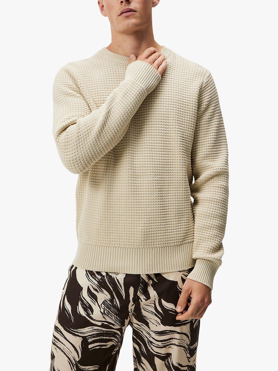 J.Lindeberg Oliver Structure Organic Cotton Jumper, Oyster Gray